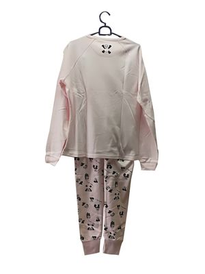 Comfortable Winter Womens Long Sleeve Pajama Sets Animal Applique Embroidery