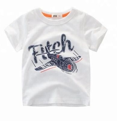 Skin Friendly Summer Unisex Childrens Clothes Short Sleeve Shirt Breathable